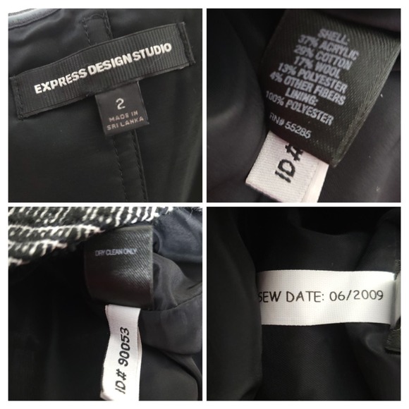 EXPRESS Design Studio Tweed Flen Plaid Strapless Sheath Dress Pockets✨️2 - Picture 8 of 12